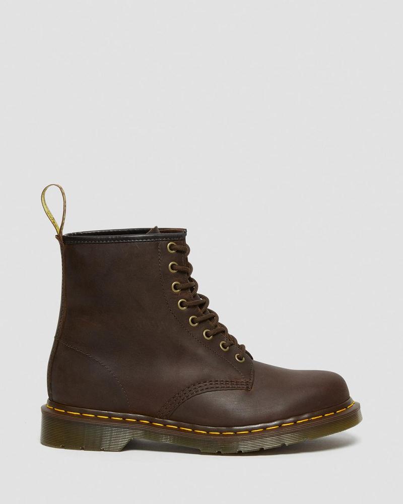 Dr Martens 1460 Crazy Horse Læder Snørestøvler Dame Brune | DK 154GSO